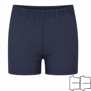 Moldes de confeccion para NENAS Shorts Calza Lycra 6710
